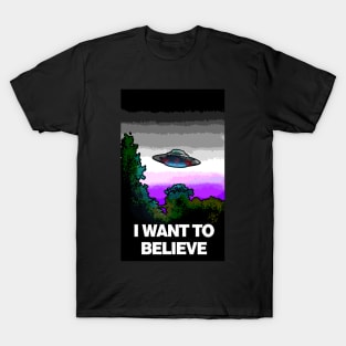 I WANT TO BELIEVE in ASEXUALITY T-Shirt